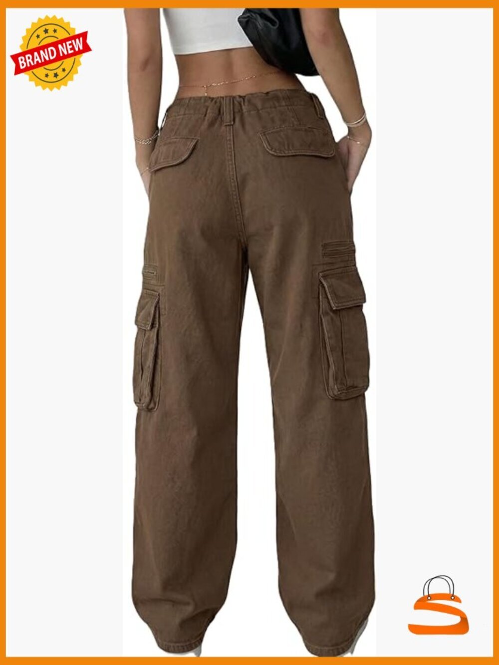 High Waisted Cargo Pants with Pockets Y2K Streetwear Casual Tactical Pants